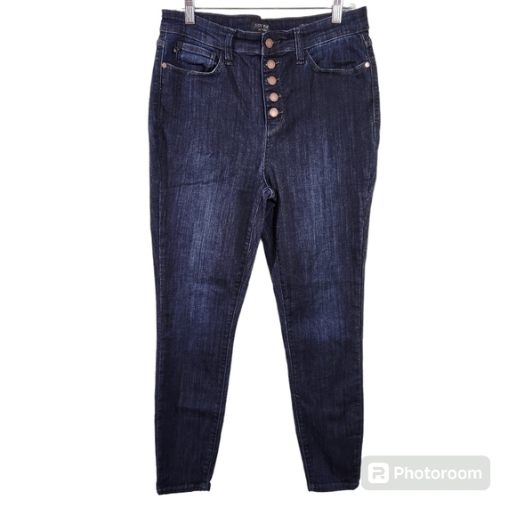 Judy Blue Jeans Stretch Waist Skinny Fit Button Fly, sz 31 - Picture 1 of 8